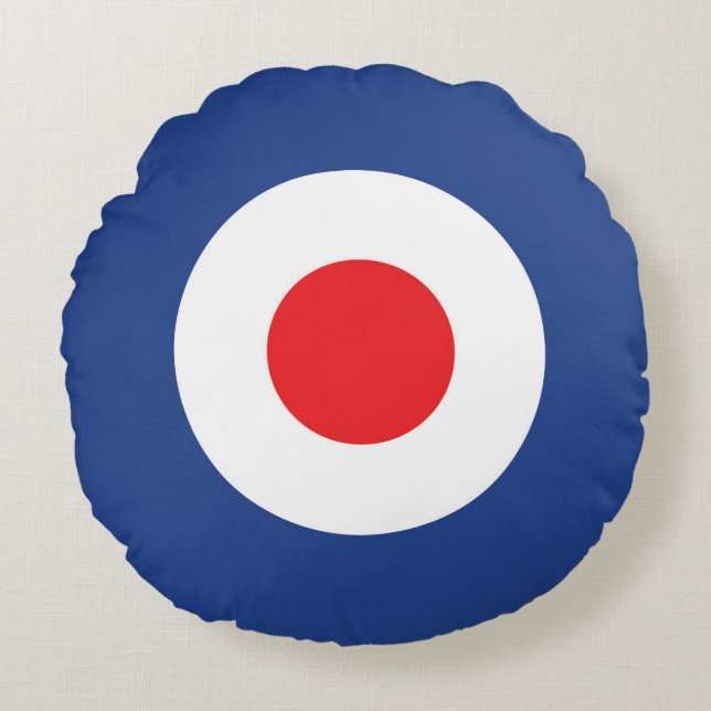 Mod Target Design Sixties Roundel Design Round Cushion (Front)