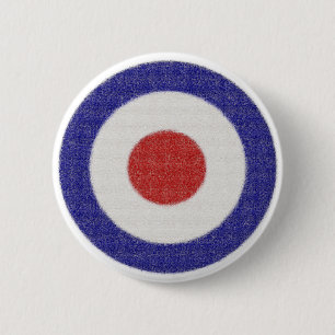 Mod Target Distressed 6 Cm Round Badge