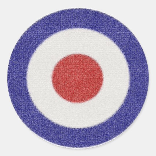Mod Target Distressed Classic Round Sticker
