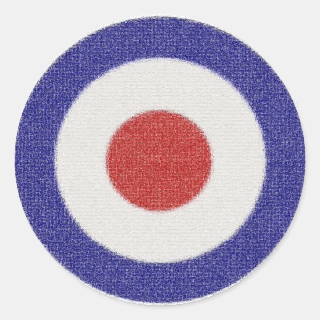 Mod Target Distressed Classic Round Sticker (Front)