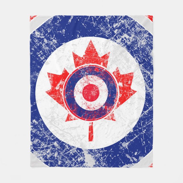 Mod Target Mods maple leaf Target Grunge Roundel Fleece Blanket (Front)