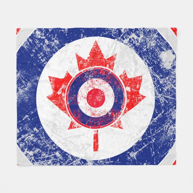 Mod Target Mods maple leaf Target Grunge Roundel Fleece Blanket (Front (Horizontal))