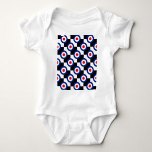 Mod Target Pattern Polka Dots Fashion Vintage Baby Bodysuit