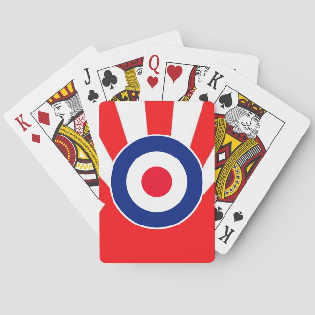 MOD Target Roundel on Burst Japan Playing Cards (Back)