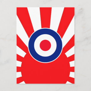 MOD Target Roundel on Burst Japan Postcard