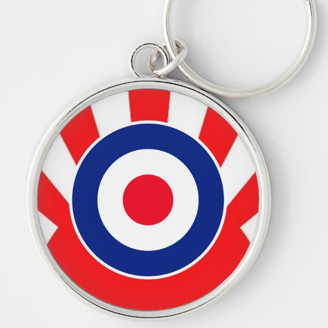 MOD Target Roundel on Sunburst Key Ring (Front)
