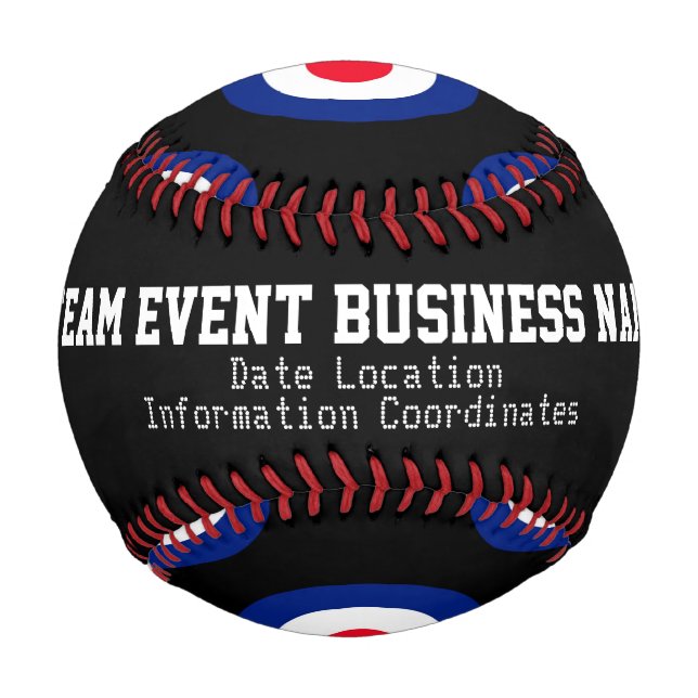 Mod Target Roundel Power Personalised Baseball (Back)