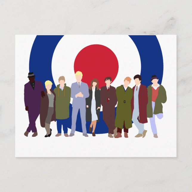 Mod Target scooterist postcard (Front)