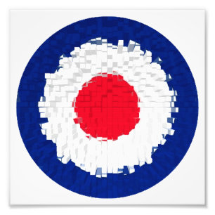 Mod Target with effect applied Photo Print