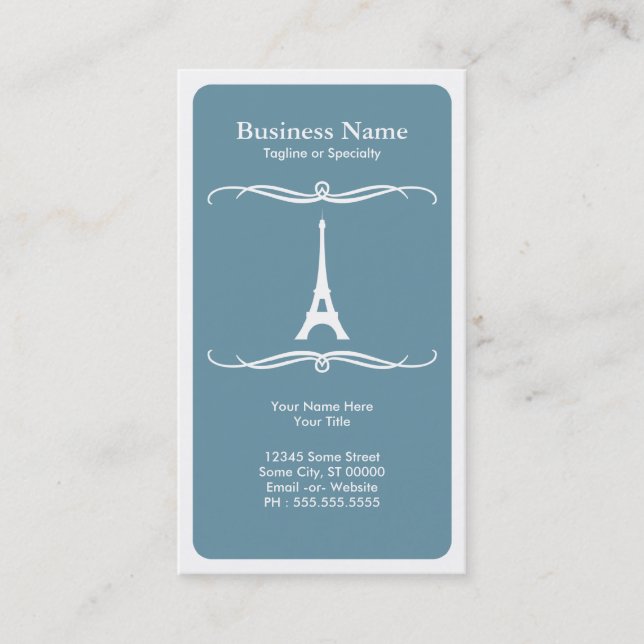mod travel (eiffel tower) business card (Front)