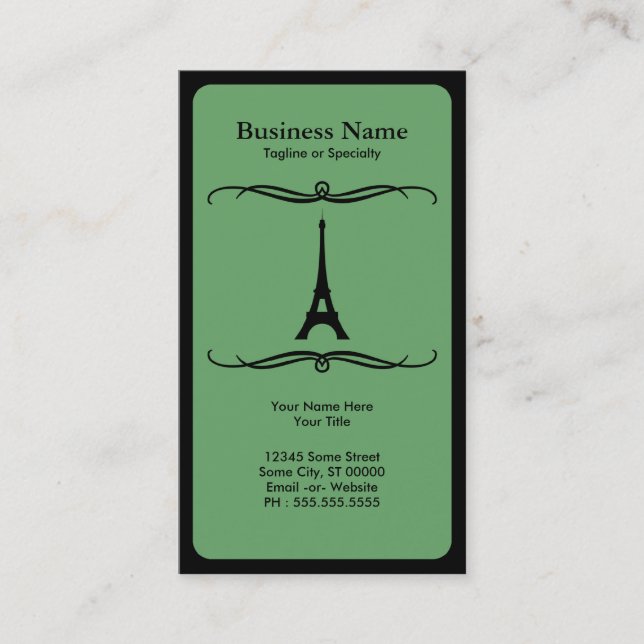 mod travel (eiffel tower) business card (Front)