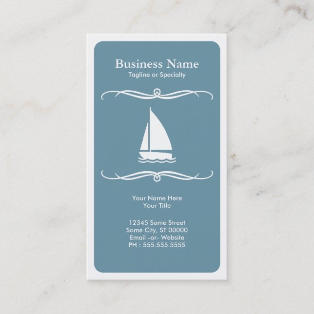 mod travel (sail boat) business card (Front)