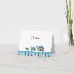 Mod Turtles (Blue) Folded Thank you notes