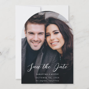 MOD V Photo Elegant Save the Date - Darker Arc Invitation