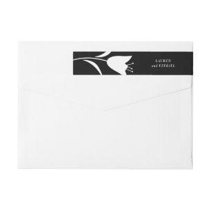 MOD WHITE TULIP WEDDING WRAP AROUND LABEL