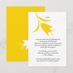 MOD YELLOW TULIP WEDDING ENCLOSURE CARD