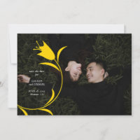 MOD YELLOW TULIP WEDDING SAVE THE DATE