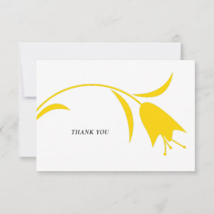 MOD YELLOW TULIP WEDDING THANK YOU CARD
