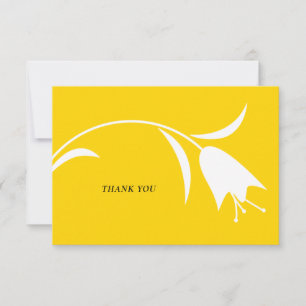 MOD YELLOW TULIP WEDDING THANK YOU CARD