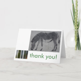 Mod Zebra Thank You Card