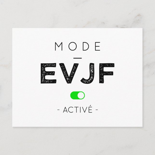 Mode EVJF activé Postcard (Front)