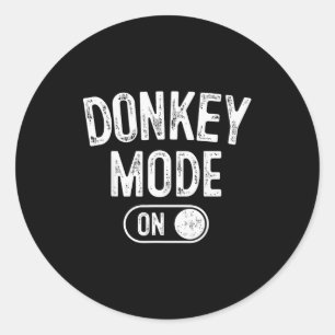 Mode On Costume Funny Farmer Gift Falm Animal Love Classic Round Sticker