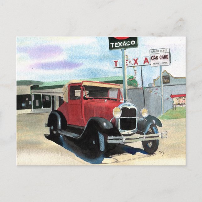 Model A Antique Car Postcard (Front)