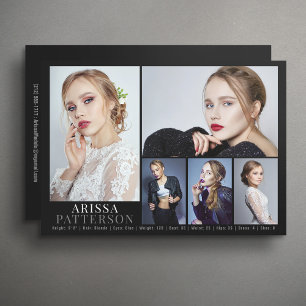 Model Actor Comp Card 6 Photo 5x7