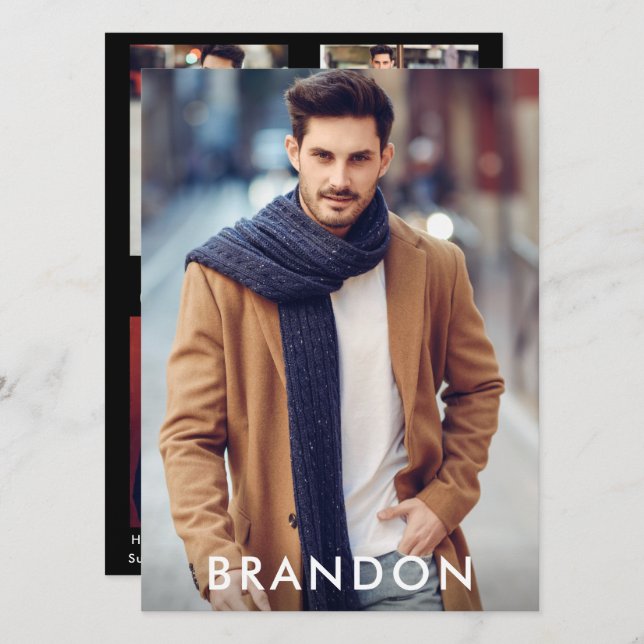 Model Actor Comp Card Name Wht - 4 Photo Back (Front/Back)