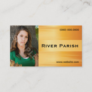 Model Actor Headshot Business Card Metallic