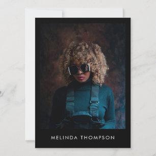 Model Actor Modelling Comp Card 5 Photo Black