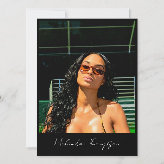 Model Actor Modelling Comp Card 5 Photo Influencer (Front)