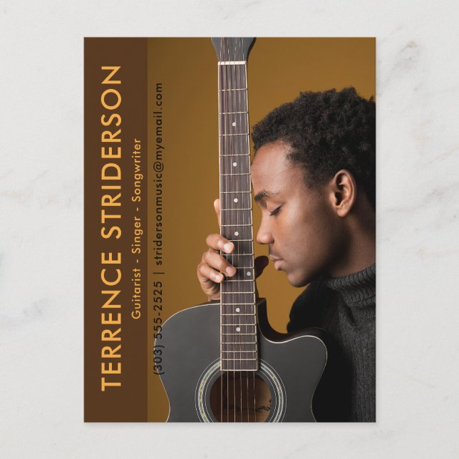 Model Actor Musician Singer Promotion Postcard (Front)