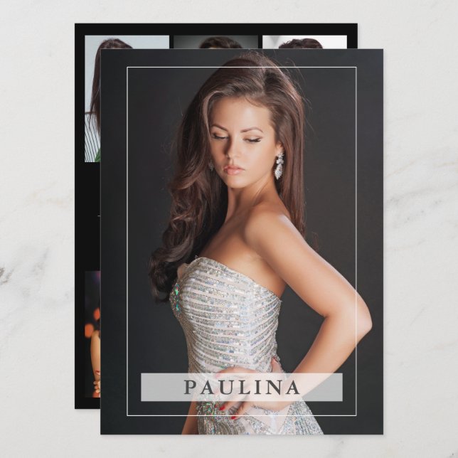 Model Actor Pro 5.5x7.5 Comp Zed Card 7 Photo (Front/Back)