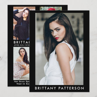 Model Actor Pro Comp Card Female 5 Photo