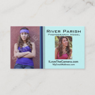 Model Actors Headshot Business Card Template