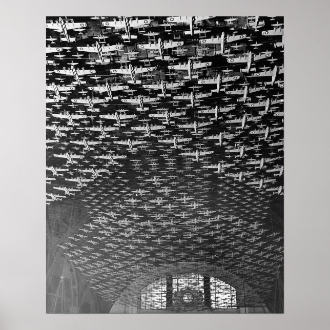 Model Aeroplanes, 1943. Vintage Photo Poster (Front)