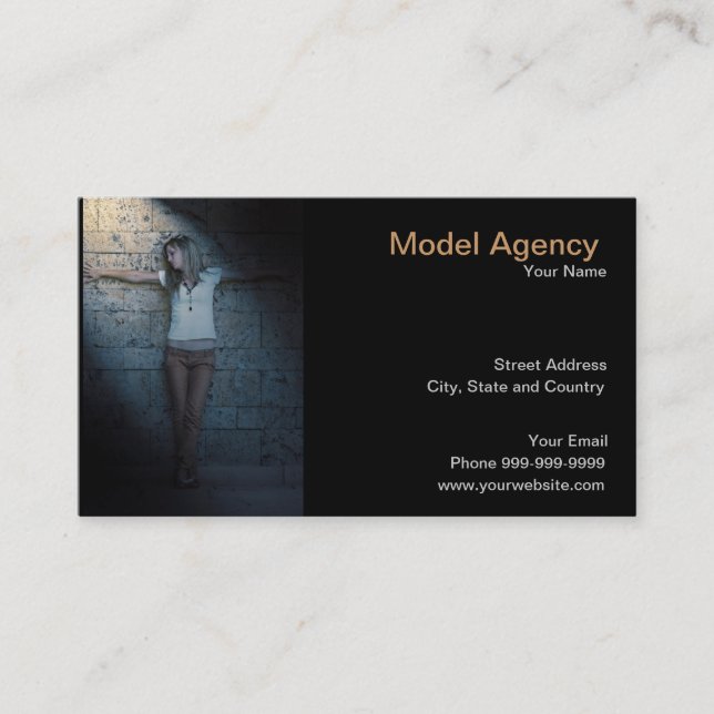 model agency business card (Front)