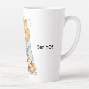 model cat latte mug