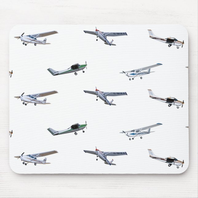 Model Cessna Aircraft in Flight Mouse Mat (Front)