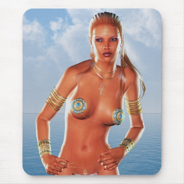 Model emerging from the water – Paparazzi Mouse Mat (Front)
