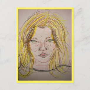 Model Girl  Postcard