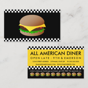 model hamburgers punch card