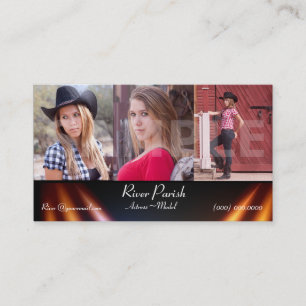 Model Headshot Business Cards Actors & Models