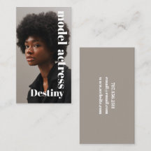 Model Headshot Photographer Business Card