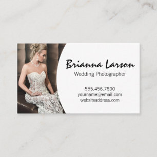 Model in Wedding Dress Business Card