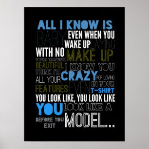 Model Lyric Poster