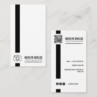 model Minimalist Photo Simple Business Card