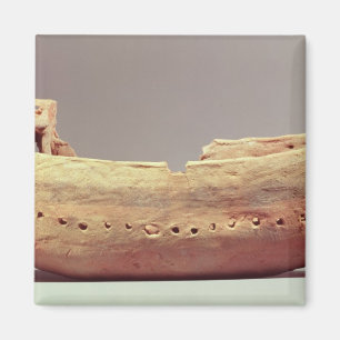 Model of a boat with a high poop deck magnet