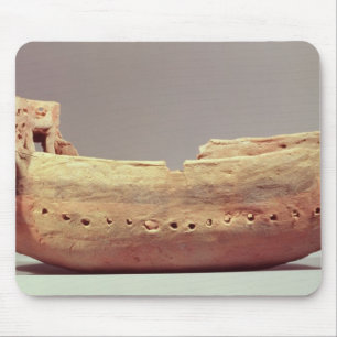 Model of a boat with a high poop deck mouse mat